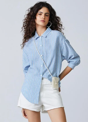 Authoria - Short Trendy em Sarja Off White Branco - AUTHORIA