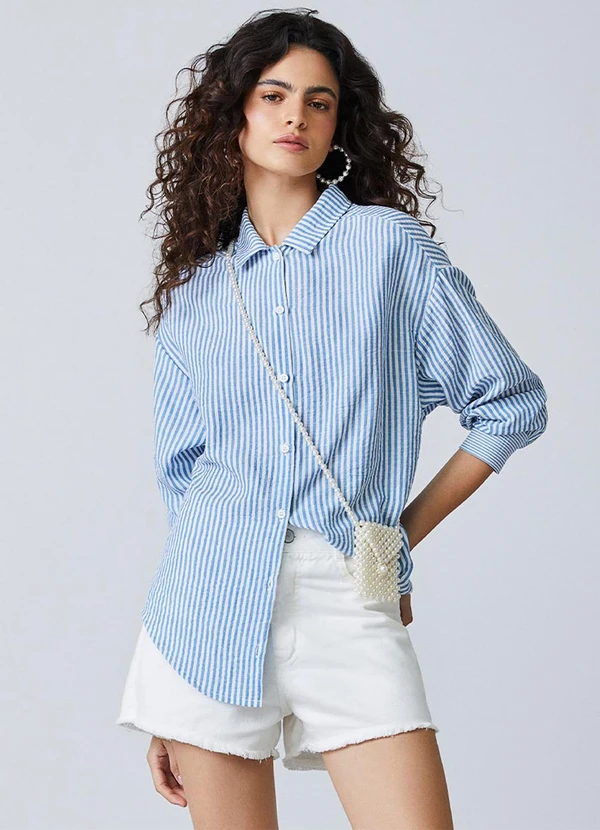 Authoria - Short Trendy em Sarja Off White Branco 2