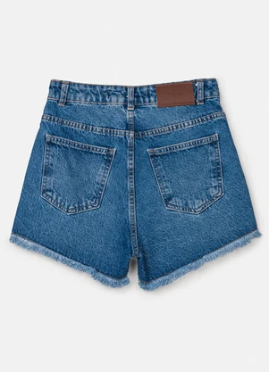 Authoria - Short Trendy Jeans Desfiado Azul - AUTHORIA