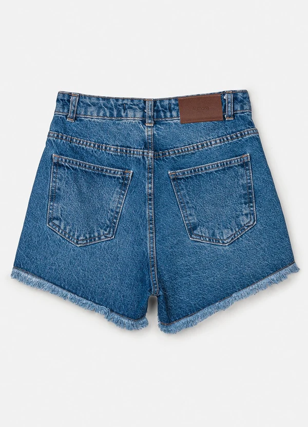 Authoria - Short Trendy Jeans Desfiado Azul 2