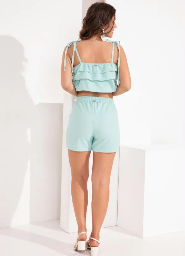 Quintess - Short Verde com Bolsos Funcionais 4