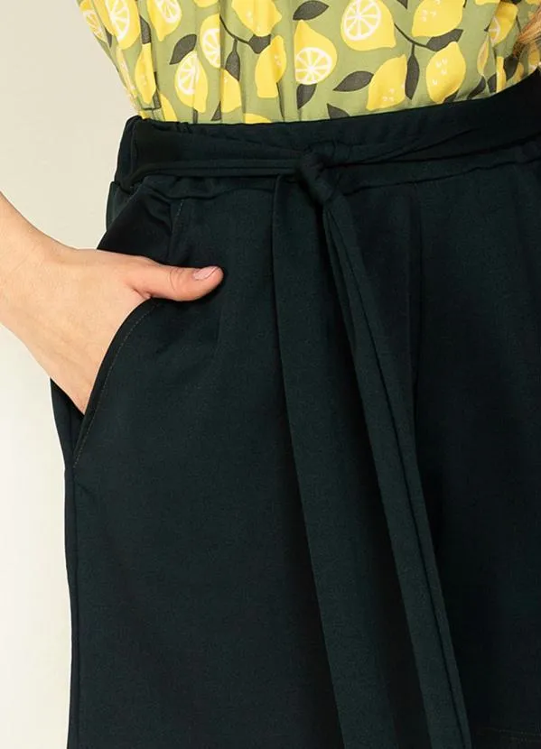 Moda Pop - Short Verde Escuro Faixa Fixa para Amarração 3