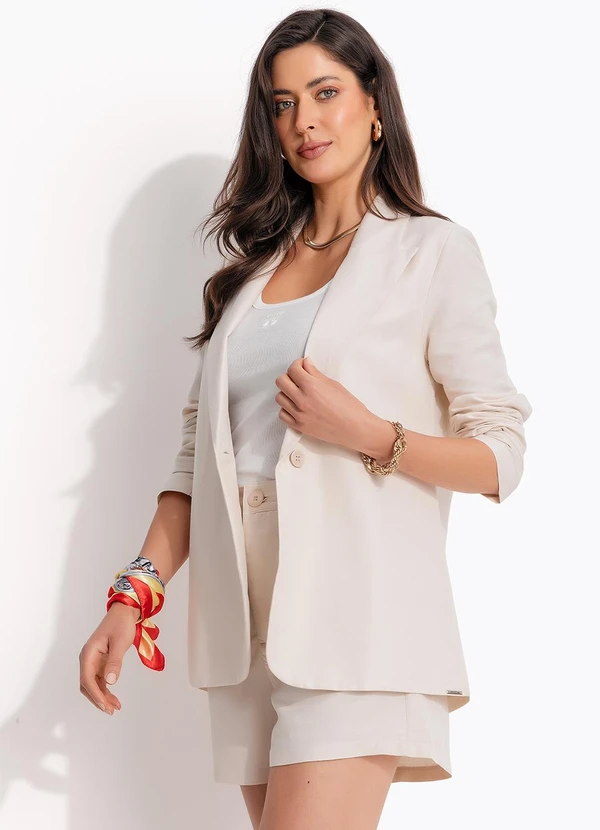 Colcci - Short Viscolinho Bege 13