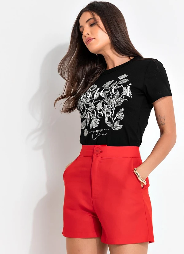 Colcci - Short Viscolinho Vermelho 9