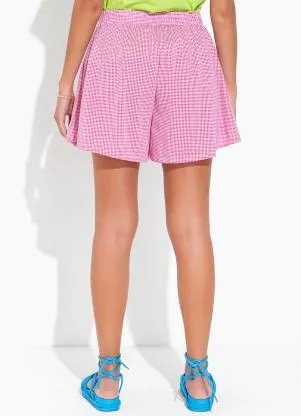 Moda Pop - Short Xadrez com Pregas - MODA POP