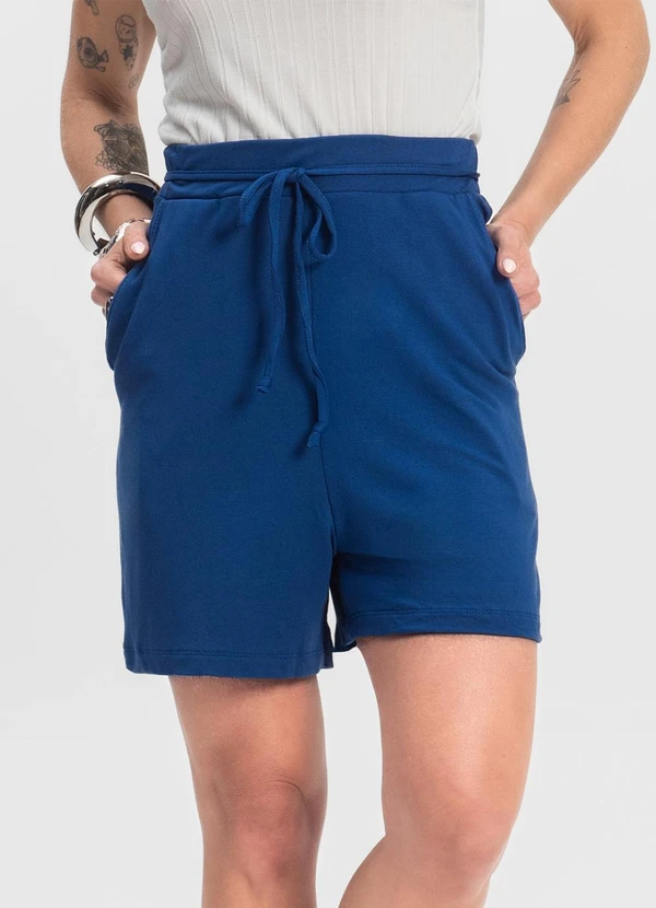 Infinita Cor - Shorts Adulto Feminino Azul