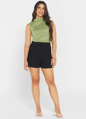 Infinita Cor - Shorts Adulto Feminino Preto - INFINITA COR