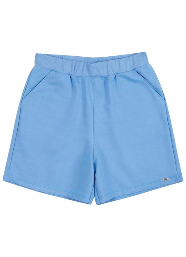 Soft Bonni - Shorts Adulto Moletinho Azul