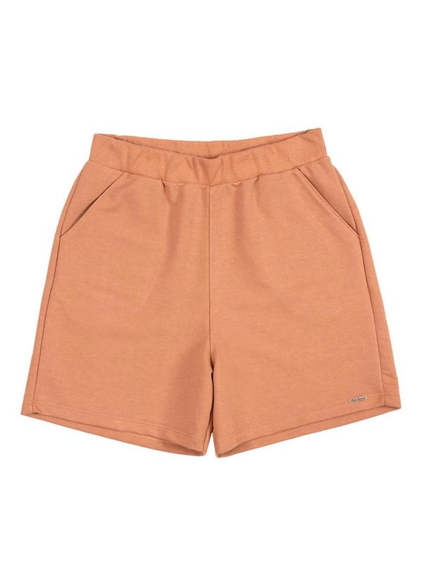 Soft Bonni - Shorts Adulto Moletinho Bege