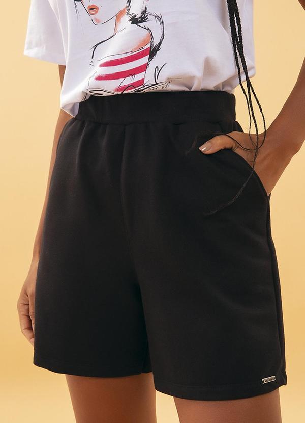 Soft Bonni - Shorts Adulto Moletinho Preto 2