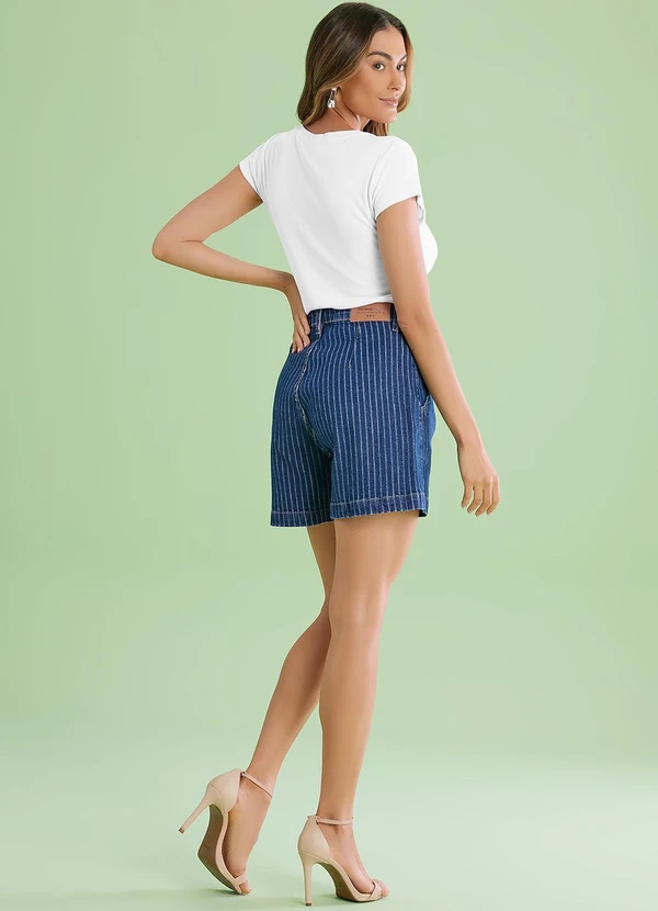 Angel - Shorts Alfaiataria Denim Azul 4