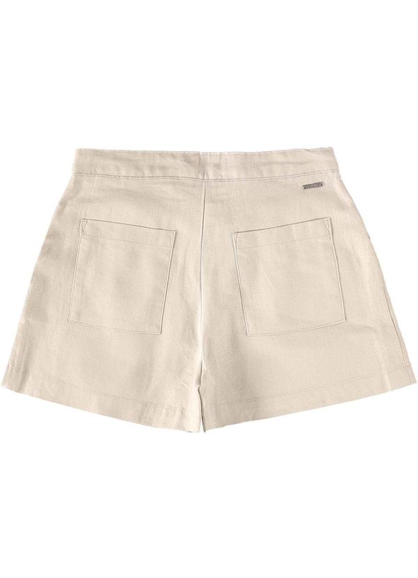 Enfim - Shorts Alfaiataria em Viscolinho Bege 5