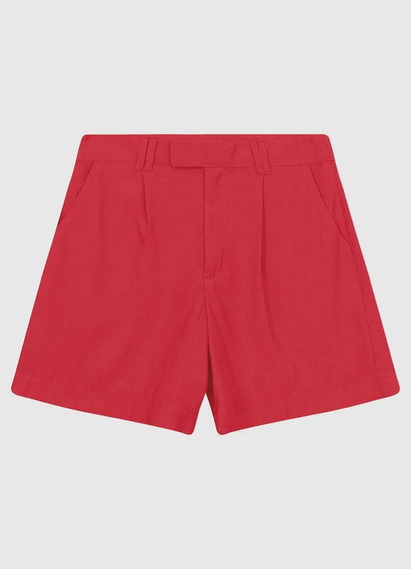 Enfim - Shorts Alfaiataria Vermelho 3