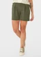 Malwee - Shorts Básico em Moletom Off White - variação: Verde Militar