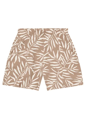 Malwee - Shorts Bege Alfaiataria Tropical em Viscose - MALWEE
