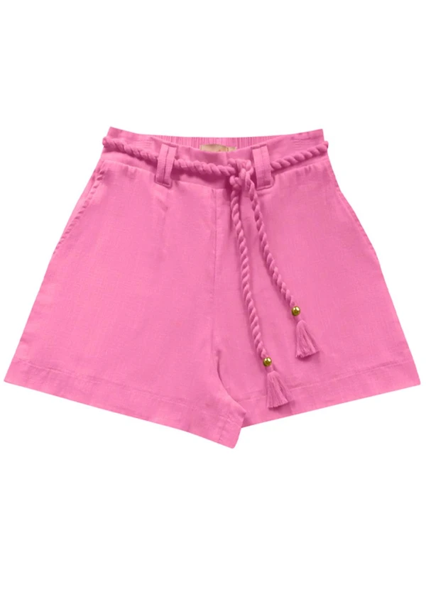 Angel - Shorts Cambraia de Algodao Rosa 1