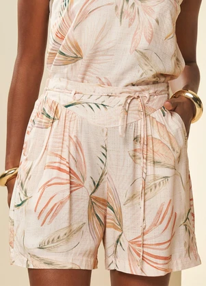 Doce Trama - Shorts Cintura Alta Veraneio Estampado - DOCE TRAMA