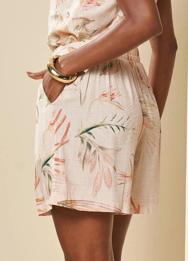 Doce Trama - Shorts Cintura Alta Veraneio Estampado 2