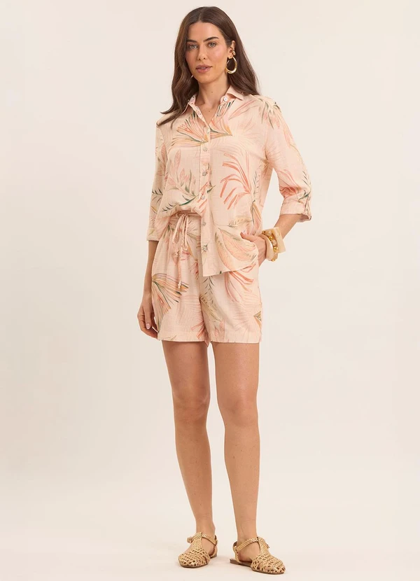 Doce Trama - Shorts Cintura Alta Veraneio Estampado 5