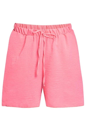 Queima Estoque - Shorts com Amarração Rosa Claro - QUEIMA ESTOQUE