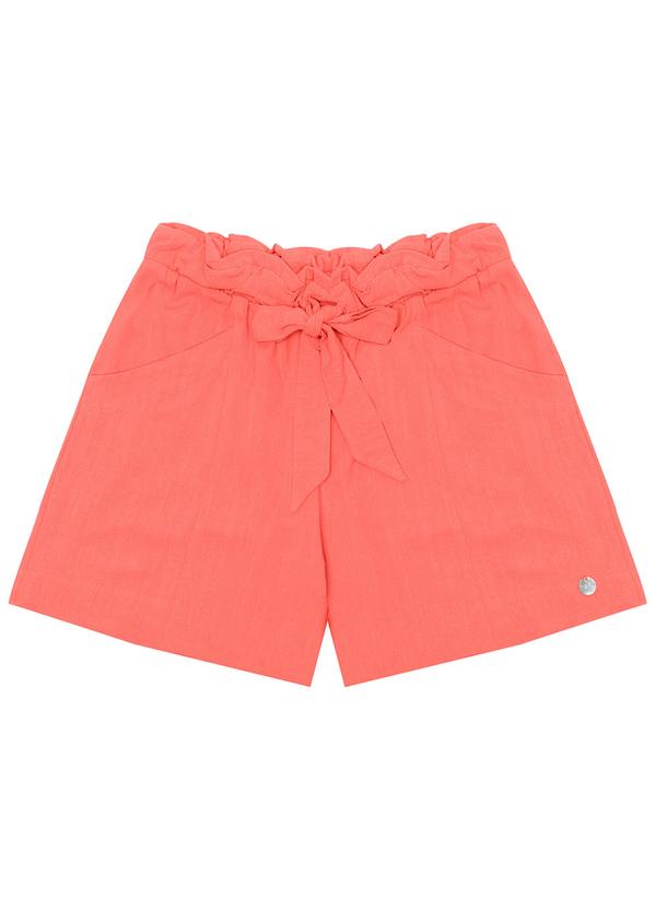 Endless - Shorts com Bolso Feminino em Linho Strong Rosa