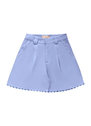 Angel - Shorts Crepe Azul - ANGEL