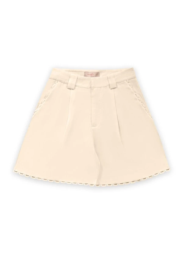 Angel - Shorts Crepe Bege 4