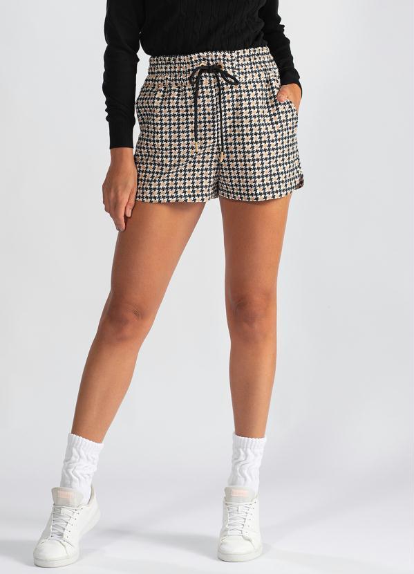 Hering - Shorts de Tactel Estampado Preto