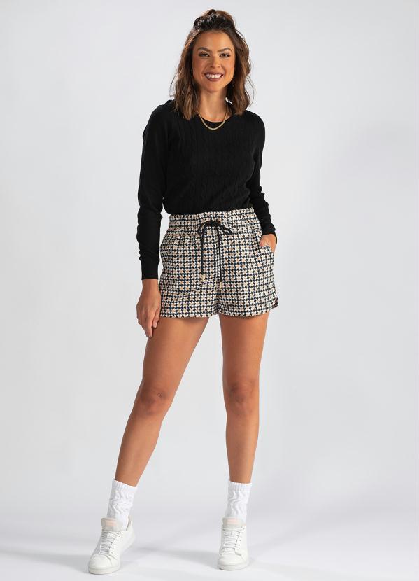 Hering - Shorts de Tactel Estampado Preto 3