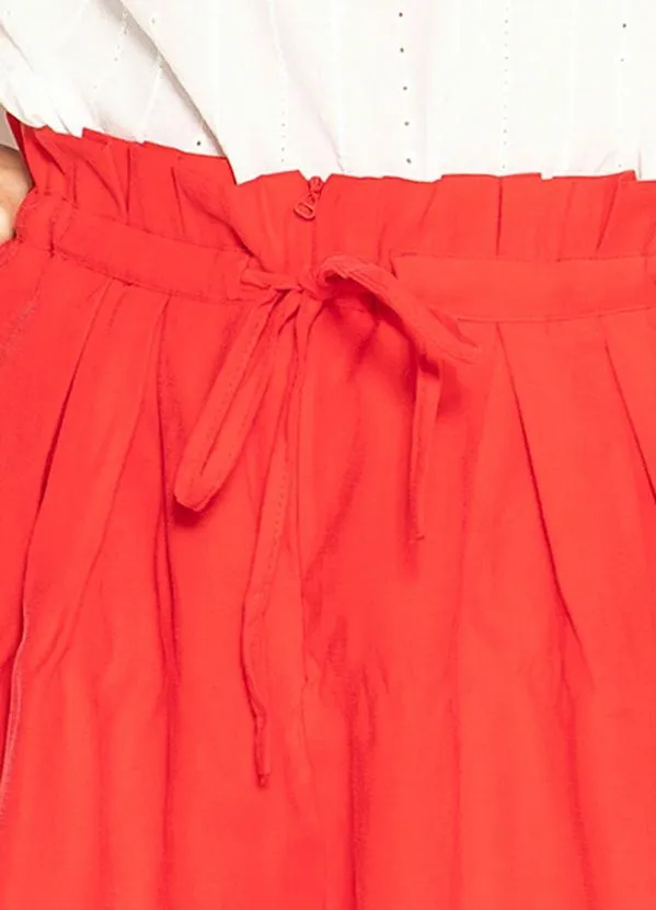 Hering - Shorts de Viscose Vermelho 7