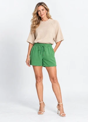 Rovitex - Shorts em Air Flow com Cordão Verde - ROVITEX
