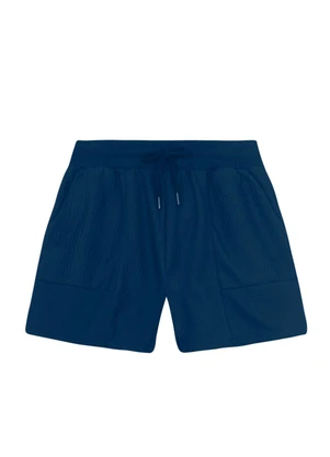 Essendi - Shorts em Malha Texturizada Azul - ESSENDI
