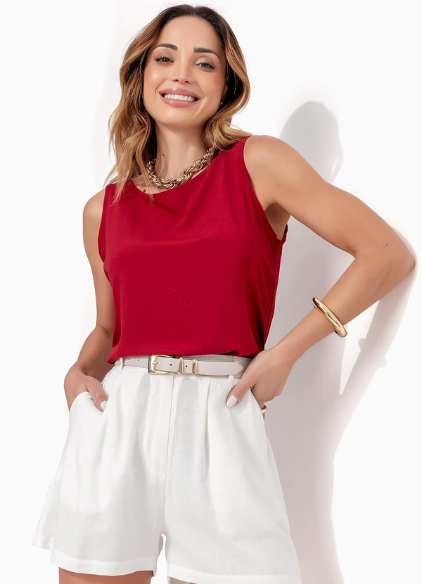 Bimini - Shorts em Viscolinho Off White 8