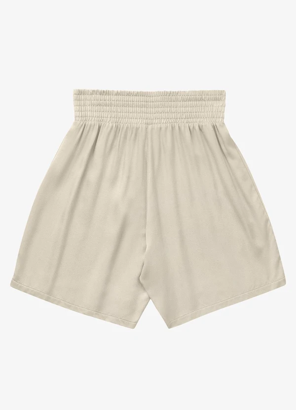 Rovitex - Shorts Feminina Viscose Bege