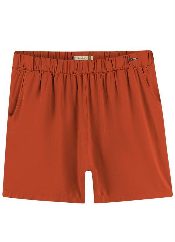 Marialícia - Shorts Feminino com Bolsos Marialícia Marrom