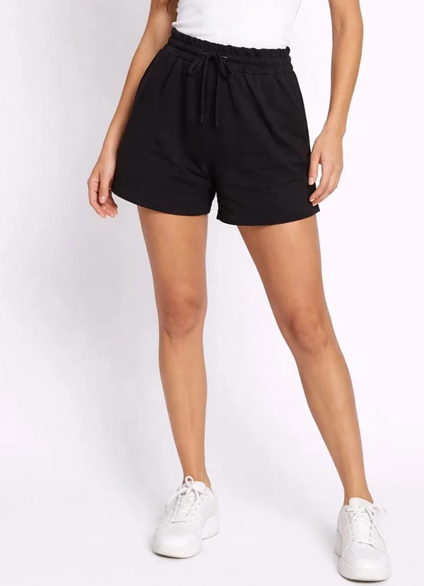 Rovitex - Shorts Feminino com Bolsos Preto
