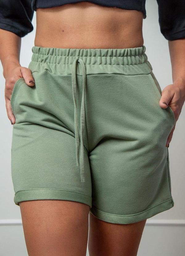 Rovitex - Shorts Feminino com Bolsos Verde