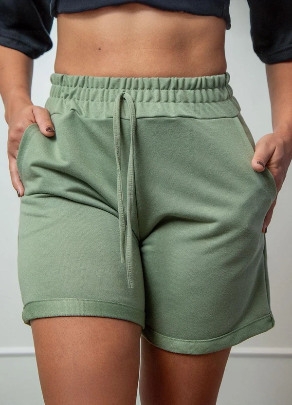 Rovitex - Shorts Feminino com Bolsos Verde