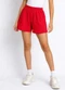 Infinita Cor - Shorts Feminino Cós com Elástico Vermelho - variação: Vermelho