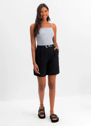 Essendi - Shorts Feminino de Alfaiataria Preto - ESSENDI