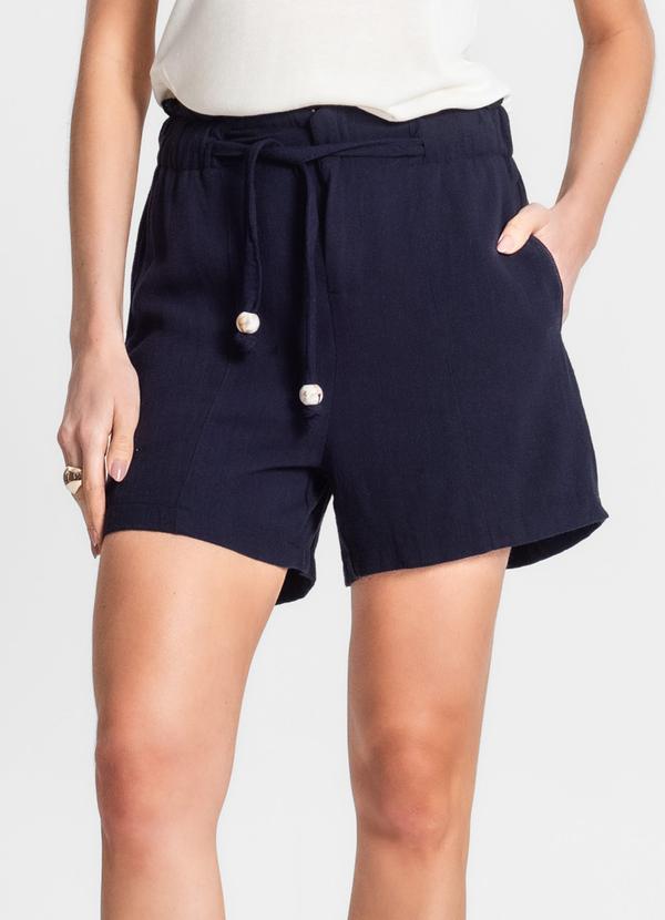 Endless - Shorts Feminino de Linho Strong Azul