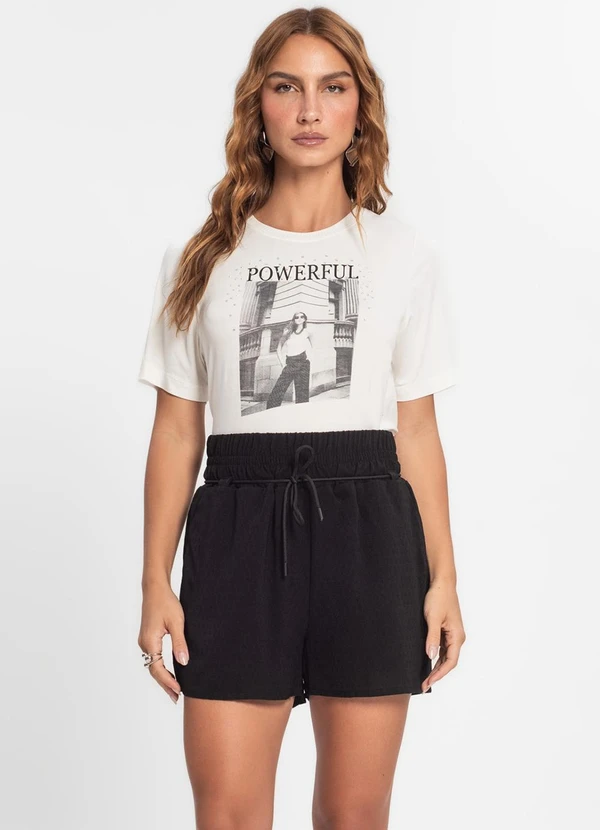 Endless - Shorts Feminino de Poá Light Preto 3