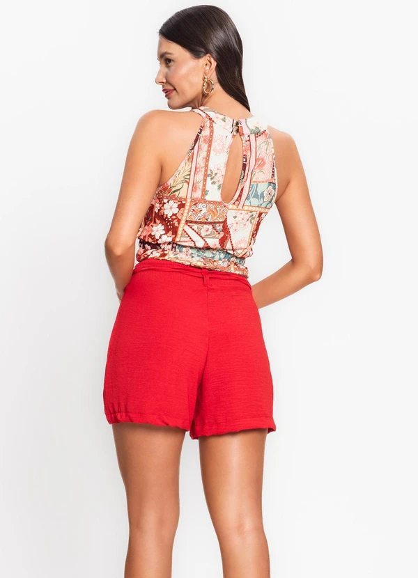 Endless - Shorts Feminino em Air Flow Vermelho 4