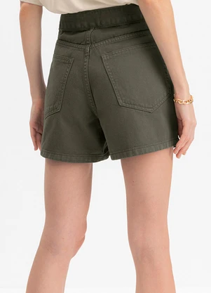 Essendi - Shorts Feminino em Cotton Verde - ESSENDI