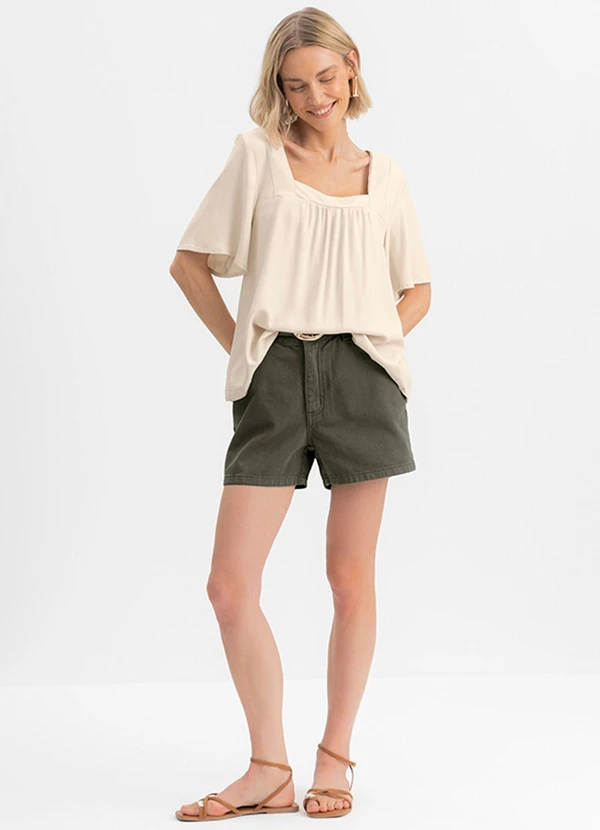 Essendi - Shorts Feminino em Cotton Verde 3