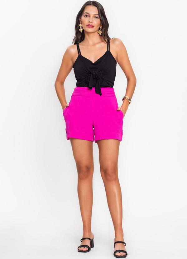 Endless - Shorts Feminino em Crepe Rosa 3
