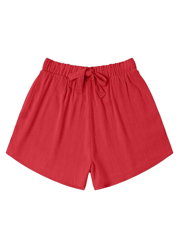 Endless - Shorts Feminino em Linho Laranja 3