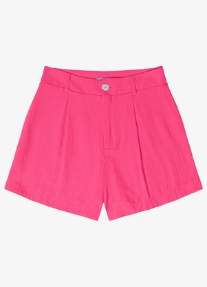 Endless - Shorts Feminino em Linho Rosa - ENDLESS