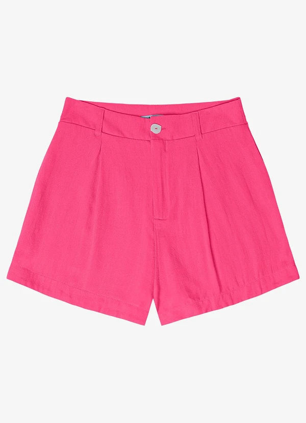 Endless - Shorts Feminino em Linho Rosa 1