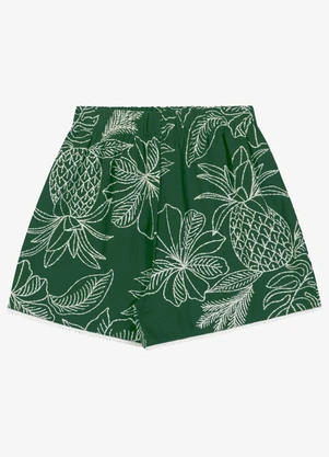 Endless - Shorts Feminino em Linho Verde - ENDLESS